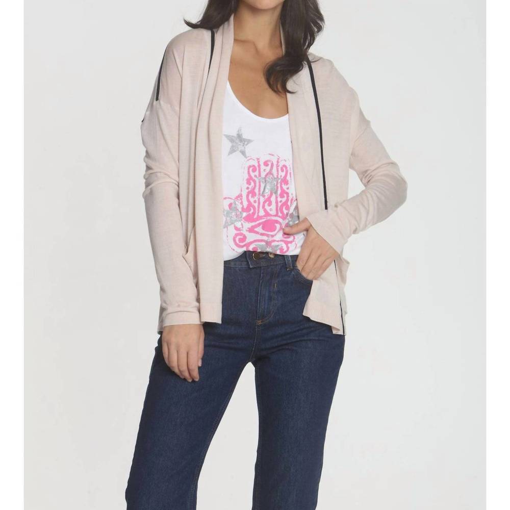 NEW LABEL+THREAD women's brooklyn drape cardigan in blush